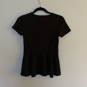 Forever 21 Black Peplum Top